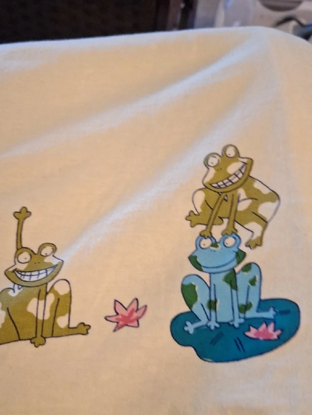 Xhilaration Yellow Long Sleeve Tunic with Frog Print                Size XXL